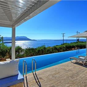 5 bedroom luxury villa with infinity pool, sea views and tennis court near Chania, sleeps 10